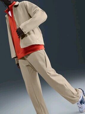 Nike 24.7 PerfectStretch UV Loose-Fit Utility Pants ~ Khaki HV0377-253 NWT 36x30